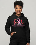 Breast Cancer Awareness Elephant Ribbon Hoodie - Black